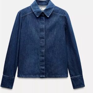 Zara Shirt&Jeans Set Demin Blue Matching